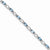 14K White Gold Diamond and Blue Topaz Bracelet