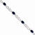 14K White Gold Diamond and Sapphire Bracelet