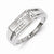 14k White Gold Diamond Men's Ring