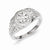 14k White Gold Diamond Men's Ring