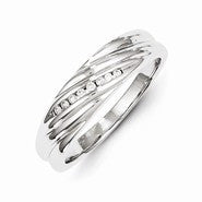 14k White Gold Diamond Men's Ring