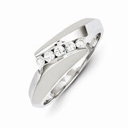 14k White Gold Diamond Men's Ring