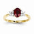 14k Two Toned Diamond & Ruby Ring