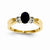 14k Two-tone Diamond & Sapphire Ring