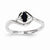 14k White Gold Diamond & Sapphire Ring