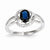 14k White Gold Diamond & Sapphire Ring