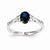 14k White Gold Diamond & Sapphire Ring