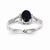 14k White Gold Diamond & Sapphire Ring