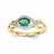 14k Yellow Gold Diamond & Emerald Ring