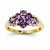 14k Yellow Gold Amethyst and Diamond Ring