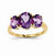 14k Yellow Gold Amethyst Oval Ring