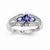 14k White Gold Diamond and Tanzanite Ring