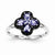 14k White Gold Diamond and Tanzanite Ring