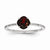 14k White Gold Diamond and Garnet Square Ring