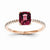 14k Rose Gold Diamond and Rhodolite Garnet Ring