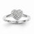 14k White Gold Diamond Heart Ring