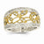 14k Two-tone & Diamond Leaves Ring