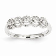 14k White Gold Diamond Circles Ring