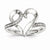 14k White Gold Diamond Heart Ring