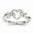 14k White Gold Diamond Heart Shape Design Ring