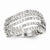 14k White Gold Diamond Wavy Lined Ring