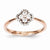 14k Rose Gold Diamond Flower Ring