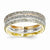 14k Tri-color Diamond Trio Stackable Ring