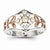 14k Two-tone Diamond w/Leaves Ring