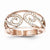 14k Rose Gold Diamond Swirls Ring