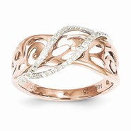 14k Rose Gold Diamond Ring