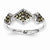 14k White Gold Champagne & White Diamond Black Rhodium Ring