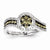 14k White Gold Champagne & White Diamond Black Rhodium Ring