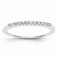 14k White Gold Diamond Wedding Band