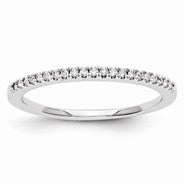 14k White Gold Diamond Wedding Band