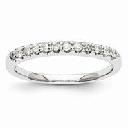 14k White Gold Diamond Wedding Band