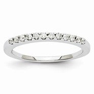 14k White Gold Diamond Wedding Band