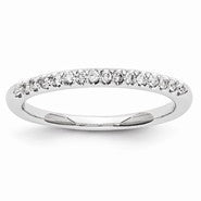 14k White Gold Diamond Wedding Band