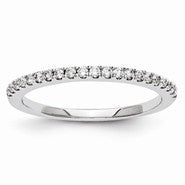 14k White Gold Diamond Wedding Band