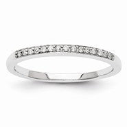 14k White Gold Diamond Wedding Band