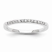 14k White Gold Diamond Wedding Band