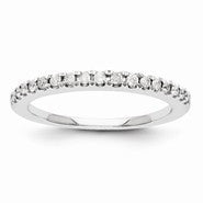 14k White Gold Diamond Wedding Band