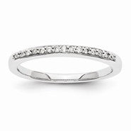 14k White Gold Diamond Wedding Band