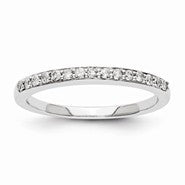 14k White Gold Diamond Wedding Band