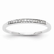 14k White Gold Diamond Wedding Band