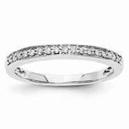 14k White Gold Diamond Wedding Band