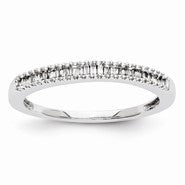 14k White Gold Diamond Wedding Band