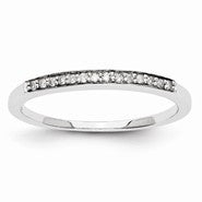 14k White Gold Diamond Wedding Band