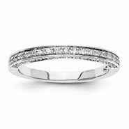 14k White Gold Diamond Wedding Band