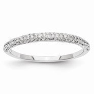 14k White Gold Diamond Wedding Band