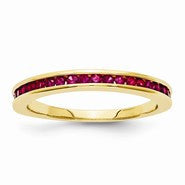 14k Yellow Gold Ruby Ring